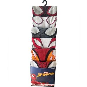 Marvel Spider-Man 6 Pair Casual Crew Socks - size 8-12